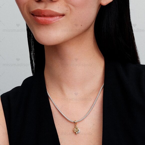 Pandora Engravable North Star Lab-grown Diamond Dangle Charm - Picture 6 of 7